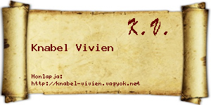 Knabel Vivien névjegykártya